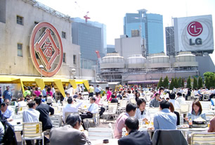 Bakuyotei Beer Garden at Ginza Matsuzakaya 