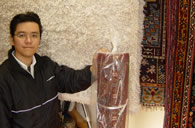 In-plant hand washing of Oriental Rugs