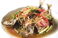 Fried Fish with Ginger Sauce