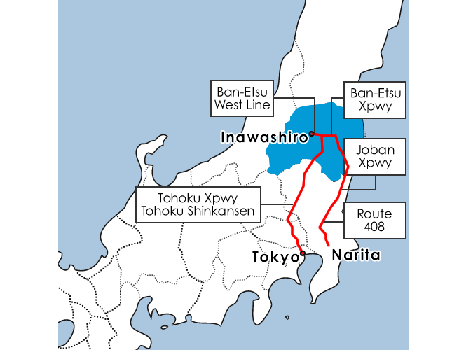 Map to Snow Paradise Inawashiro, Ski Resort in Fukushima, Near Tokyo